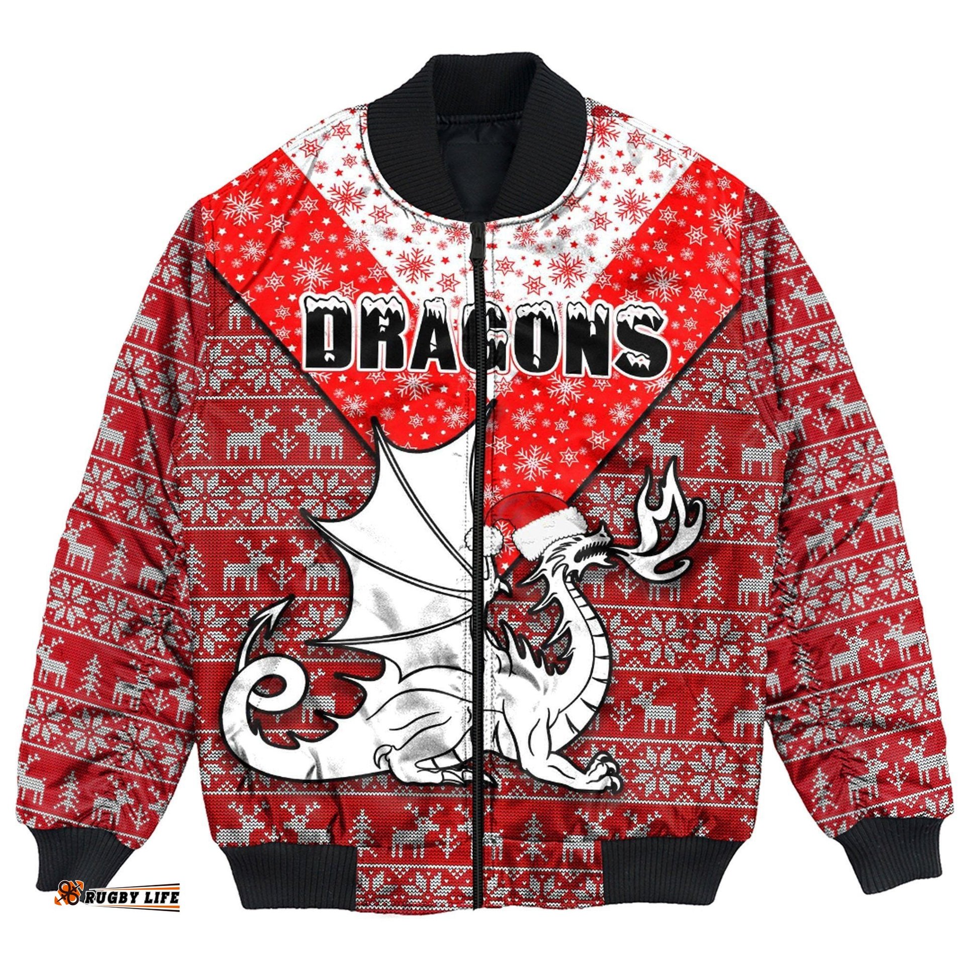 St. George Illawarra Dragons Christmas Bomber Jackets