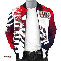 Bomber Jacket - Australian Coat Of Arms Jacket Kangaroo - Men - Great Aussie