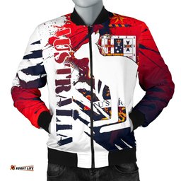 Bomber Jacket - Australian Coat Of Arms Jacket Kangaroo - Men - Great Aussie