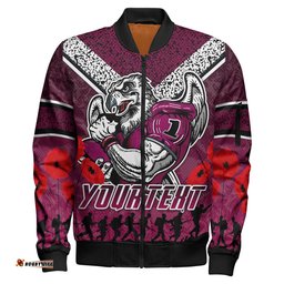 Sea Eagles Rugby Bomber Jacket - Custom Anzac Eagles Bomber Jacket RLT13