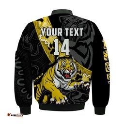 Custom Text And Number Richmond Football Bomber Jacket Tigers 1885 Indigenous Basic Style