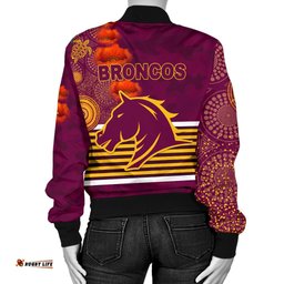 Brisbane Broncos Women's Bomber Jacket Anzac Day Indigenous