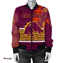 Brisbane Broncos Women's Bomber Jacket Anzac Day Indigenous