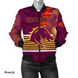 Brisbane Broncos Women's Bomber Jacket Anzac Day Indigenous