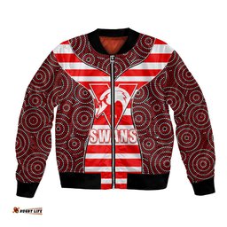 AFL - Swans Bomber Jacket Mix Dot Aboriginal
