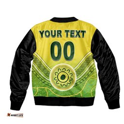 Custom Personalised And Number Australia Cricket Men's T20 World Cup Bomber Jacket