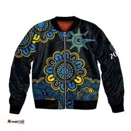 AFL Gold Coast Suns 2009 Aboriginal Blue Style Bomber Jacket
