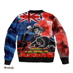 ANZAC Panthers Rugby Bomber Jacket We Shall Remember