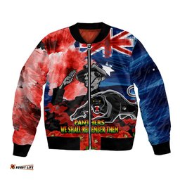 ANZAC Panthers Rugby Bomber Jacket We Shall Remember