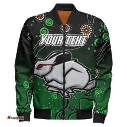 Rabbitohs Rugby Bomber Jacket - Custom Rabbitohs Bomber Jacket RLT13