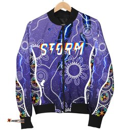 Melbourne Storm Men's Bomber Jacket Indigenous