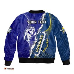 Custom Personalised Bulldogs Mix Cowboys Rugby Bomber Jacket Sporty Style