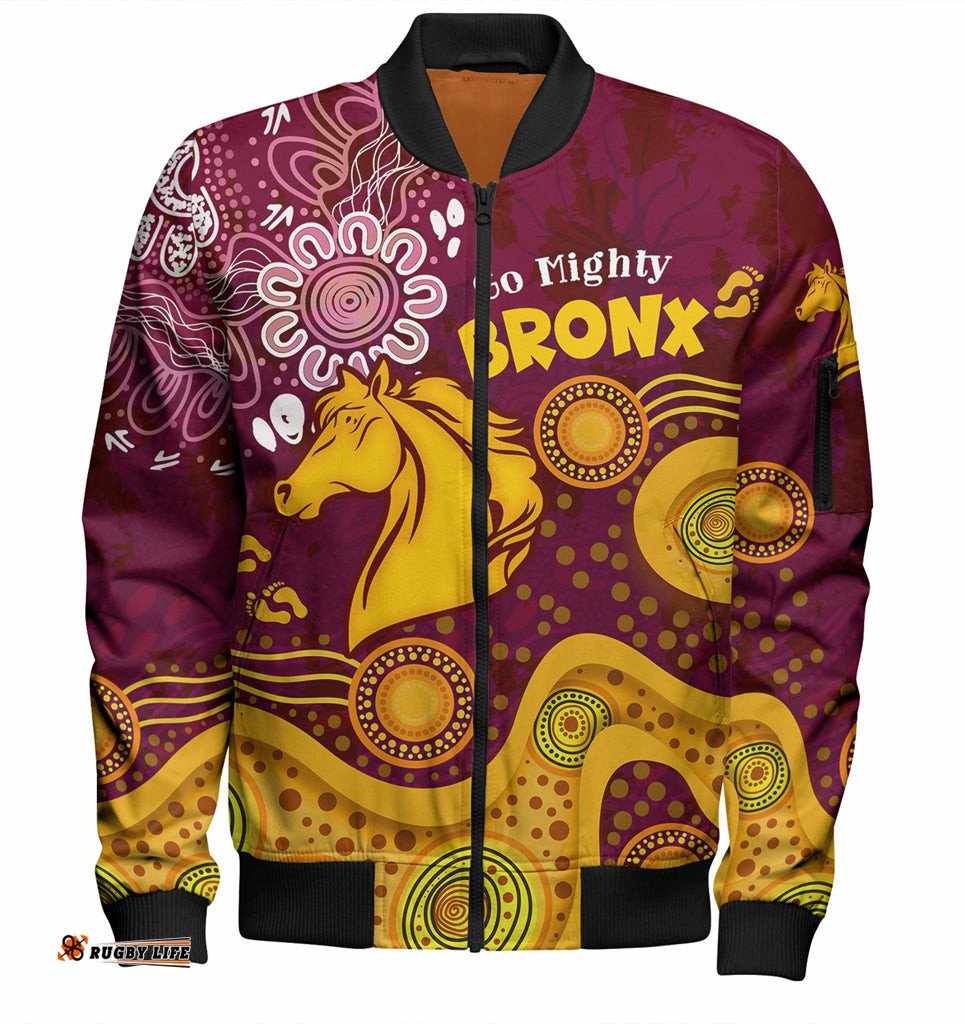 Australia Brisbane City Custom Bomber Jacket - Go Mighty Bronx Bomber Jacket