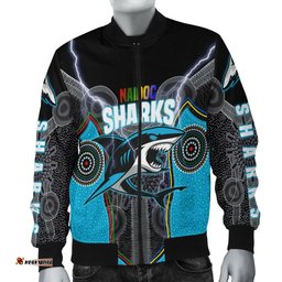 Custom Personalised Cronulla-Sutherland Sharks Men's Bomber Jacket NAIDOC Week Special Style