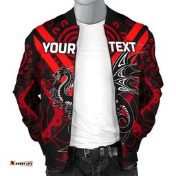 Custom Personalised Dragons Men's Bomber Jacket St. George Aboriginal