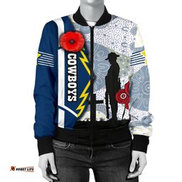 Cowboys Women's Bomber Jacket North Aboriginal Anzac Day