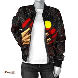 Aboriginal Women's Bomber Jacket - Aboriginal Blood In Me