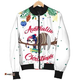 Australia Christmas Women's Bomber Jacket White - Merry Christmas