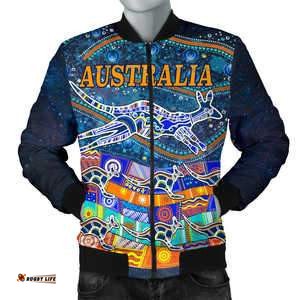 Men's Bomber Jacket - Kangaroo Dreaming