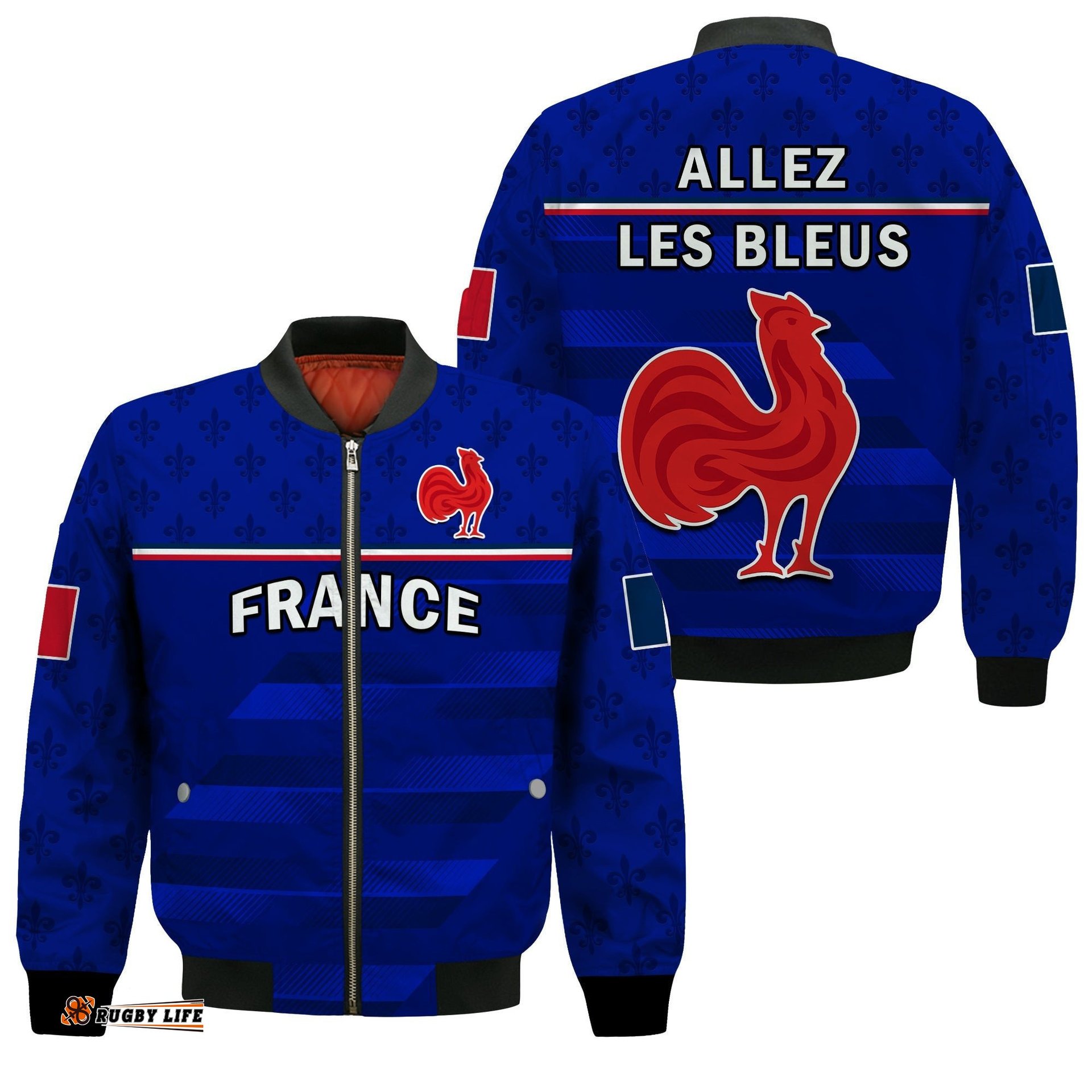 France Rugby Bomber Jacket Outgoing Tour Allez Les Bleus