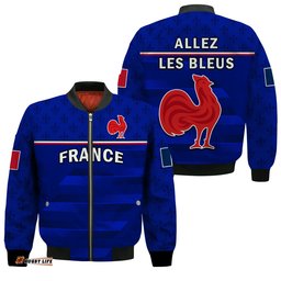 France Rugby Bomber Jacket Outgoing Tour Allez Les Bleus
