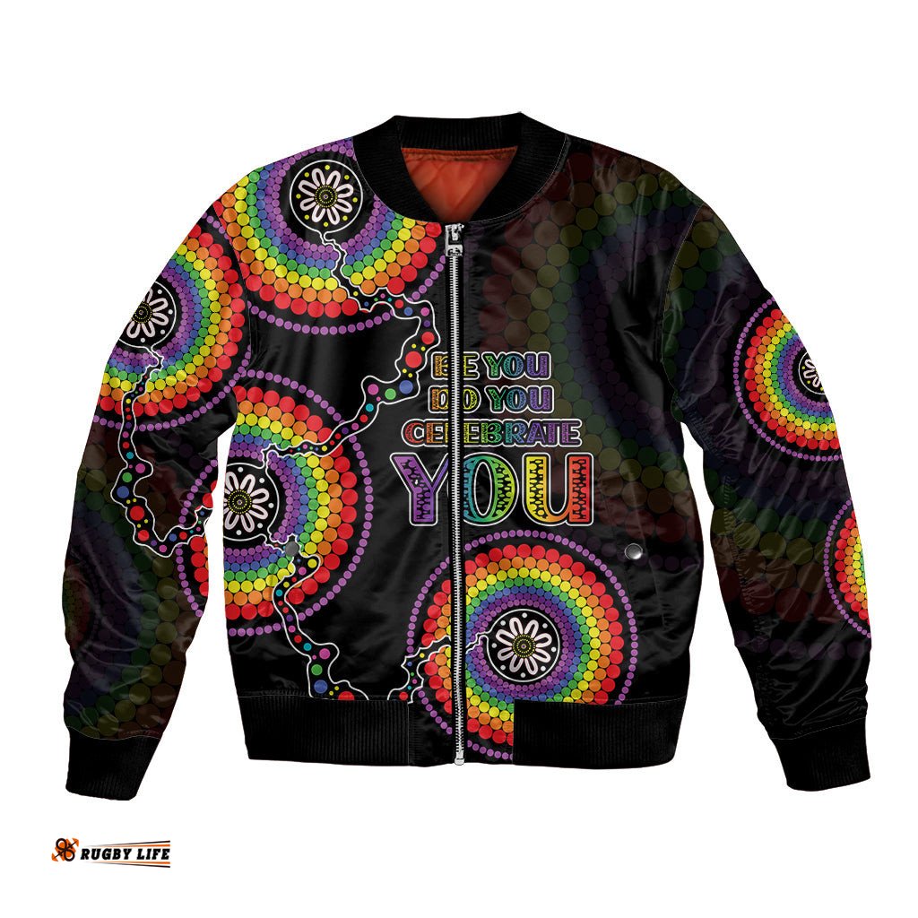 Australia LGBT Bomber Jacket Be You Do You Celebrate You Aboriginal Style