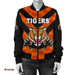 Balmain Women's Bomber Jacket Tigers Orange Vibes