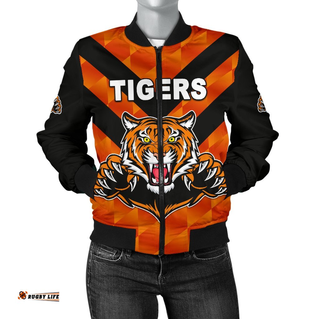 Balmain Women's Bomber Jacket Tigers Orange Vibes