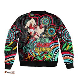 Swans Football Aboriginal Art Bomber Jacket NAIDOC Indigenous Tribal