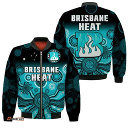 Brisbane Heat Bomber Jacket Gradient Aboriginal Dot Painting