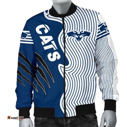 Custom Personalised Geelong Men's Bomber Jacket Cats Indigenous