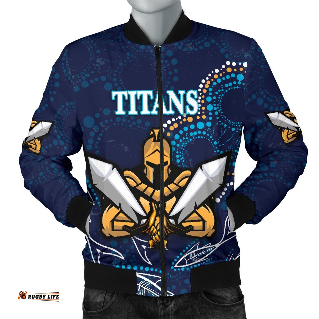 Gold Coast Men Bomber Jacket Titans Gladiator Indigenous