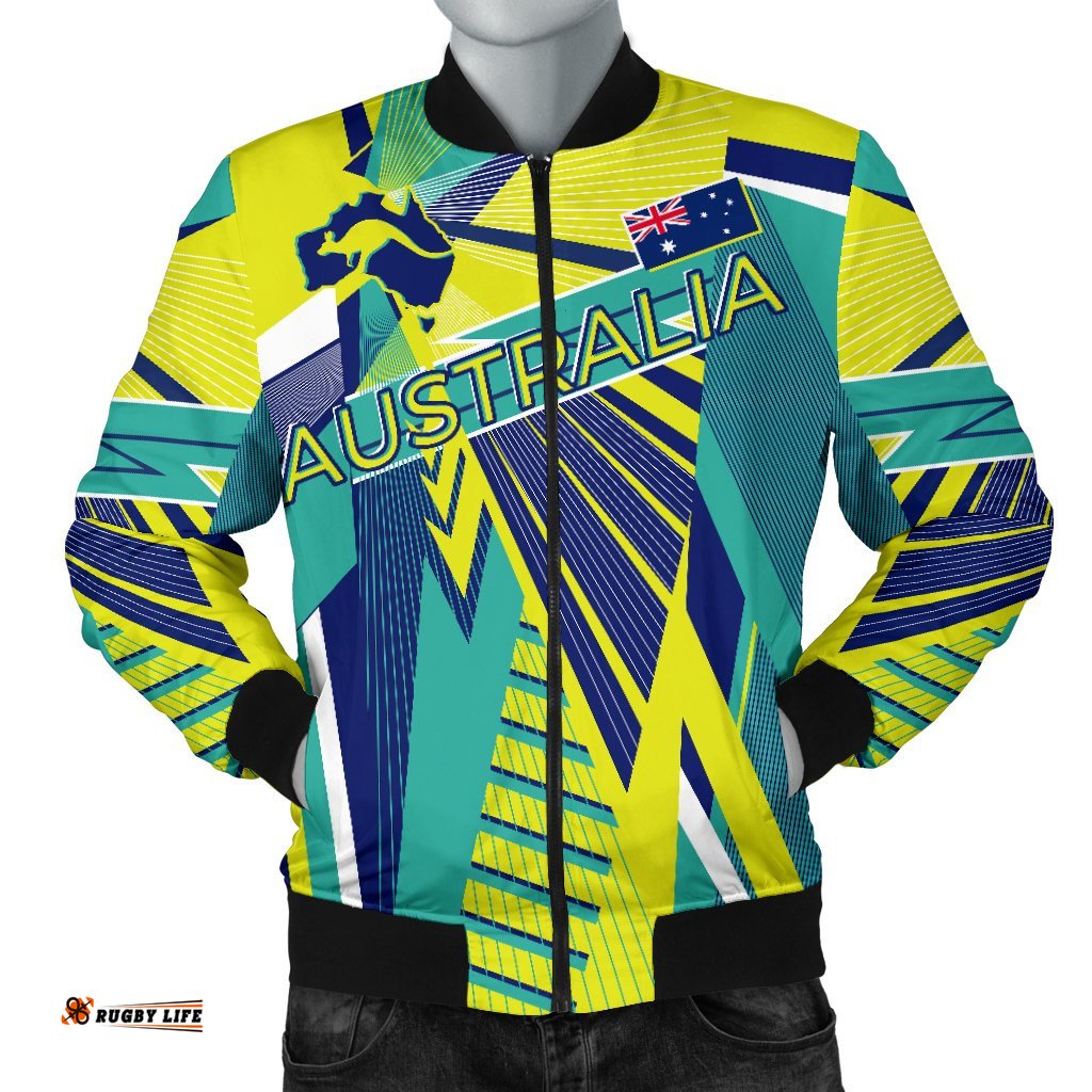 Bomber Jacket - Aus Flag Jacket Kangaroo Symbol - Men