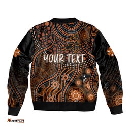 Personalised Northern Territory Day Bomber Jacket Indigenous Sun and Life Art