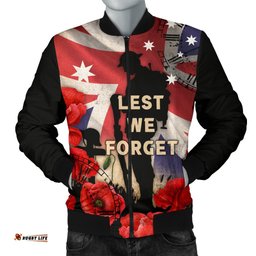 Anzac Men's Bomber Jacket - A Day We Will Never Forget