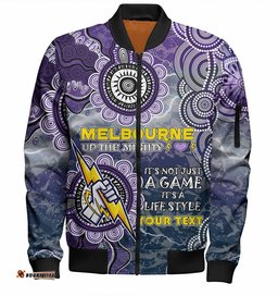 Australia Melbourne Custom Bomber Jacket - Up The Mighty Bomber Jacket