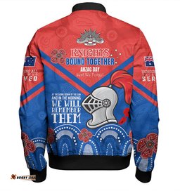Australia Newcastle Anzac Custom Bomber Jacket - Knights Bound Together Bomber Jacket