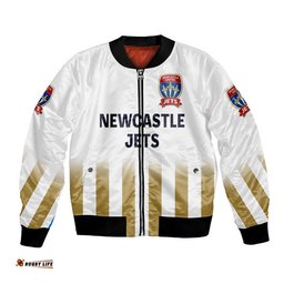 Custom Personalised Newcastle Jets Bomber Jacket Soccer Club Original Style - Blue