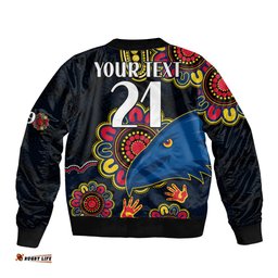 Custom Personalised AFL Adelaide Football The Crows 1990 Aboriginal Bomber Jacket