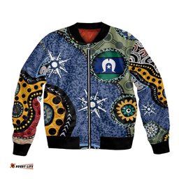 Torest Trait Islands Mix Aboriginal Pattern Bomber Jacket TS04