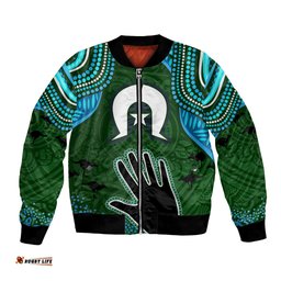 Torest Trait Islands Mix Aboriginal Pattern Bomber Jacket TS04
