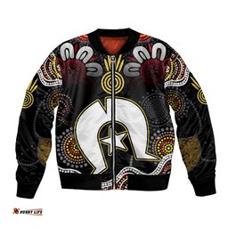 Torest Trait Islands Mix Aboriginal Pattern Bomber Jacket TS04