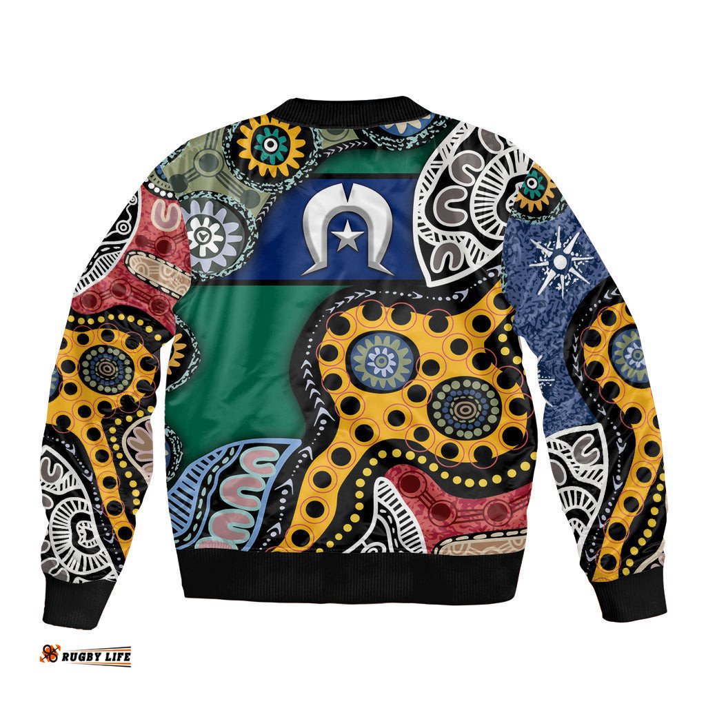 Torest Trait Islands Mix Aboriginal Pattern Bomber Jacket TS04