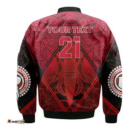 Custom Personalised Melbourne Renegades Indigenous Aboriginal Cricket Bomber Jacket