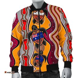 Bomber Jacket - Aboriginal Patterns Jacket Turtle - Men