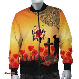 Anzac Day Men's Bomber Jacket - Lest We Forget