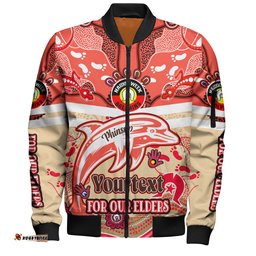 Australia Redcliffe Naidoc Week Custom Bomber Jacket - For Our Elders Home Jersey Bomber Jacket