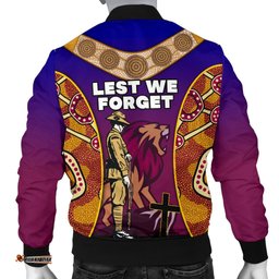 Brisbane Men's Bomber Jacket Lions Anzac Day Gradients Style