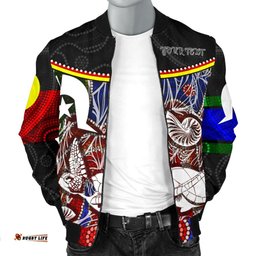 Personalised Men's Bomber Jacket - Aboriginal Dot In Naidoc Week Style