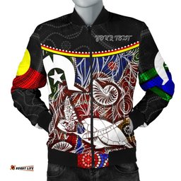 Personalised Men's Bomber Jacket - Aboriginal Dot In Naidoc Week Style
